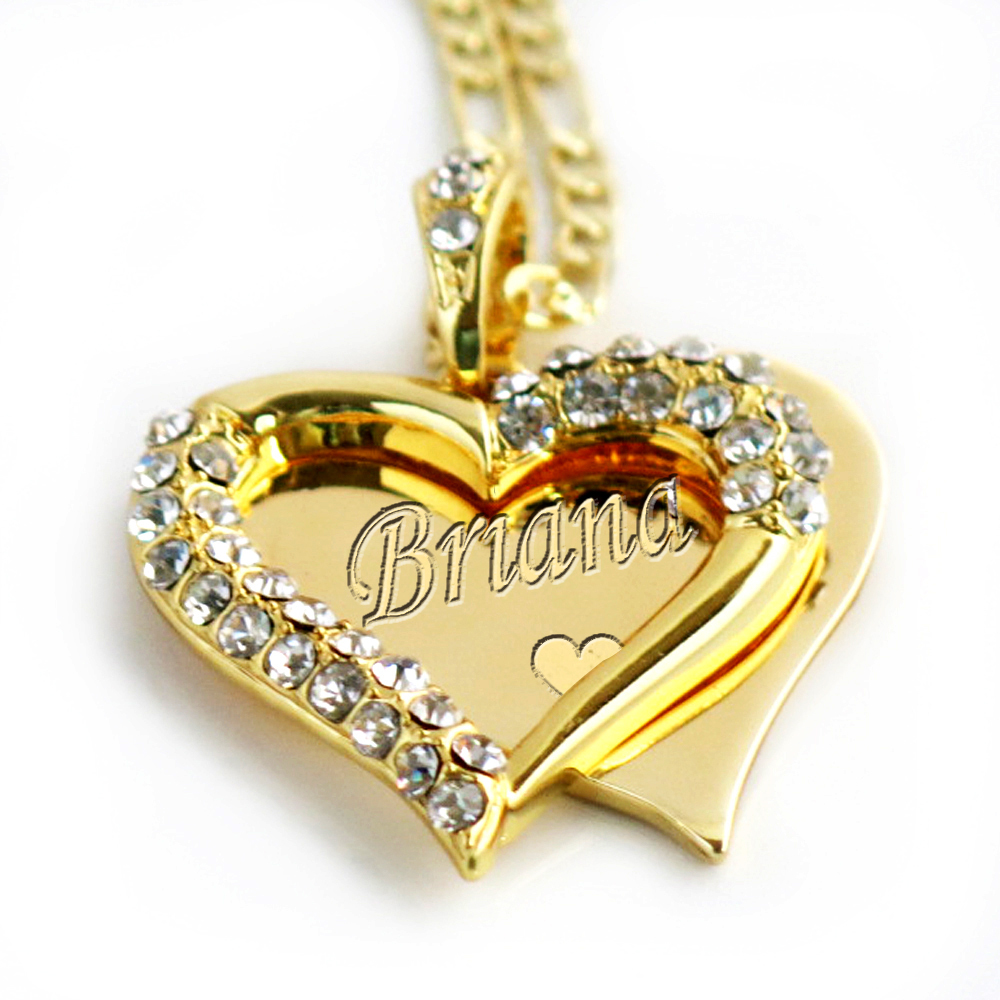 Personalized Monogram 18K Gold Plated Name Necklace