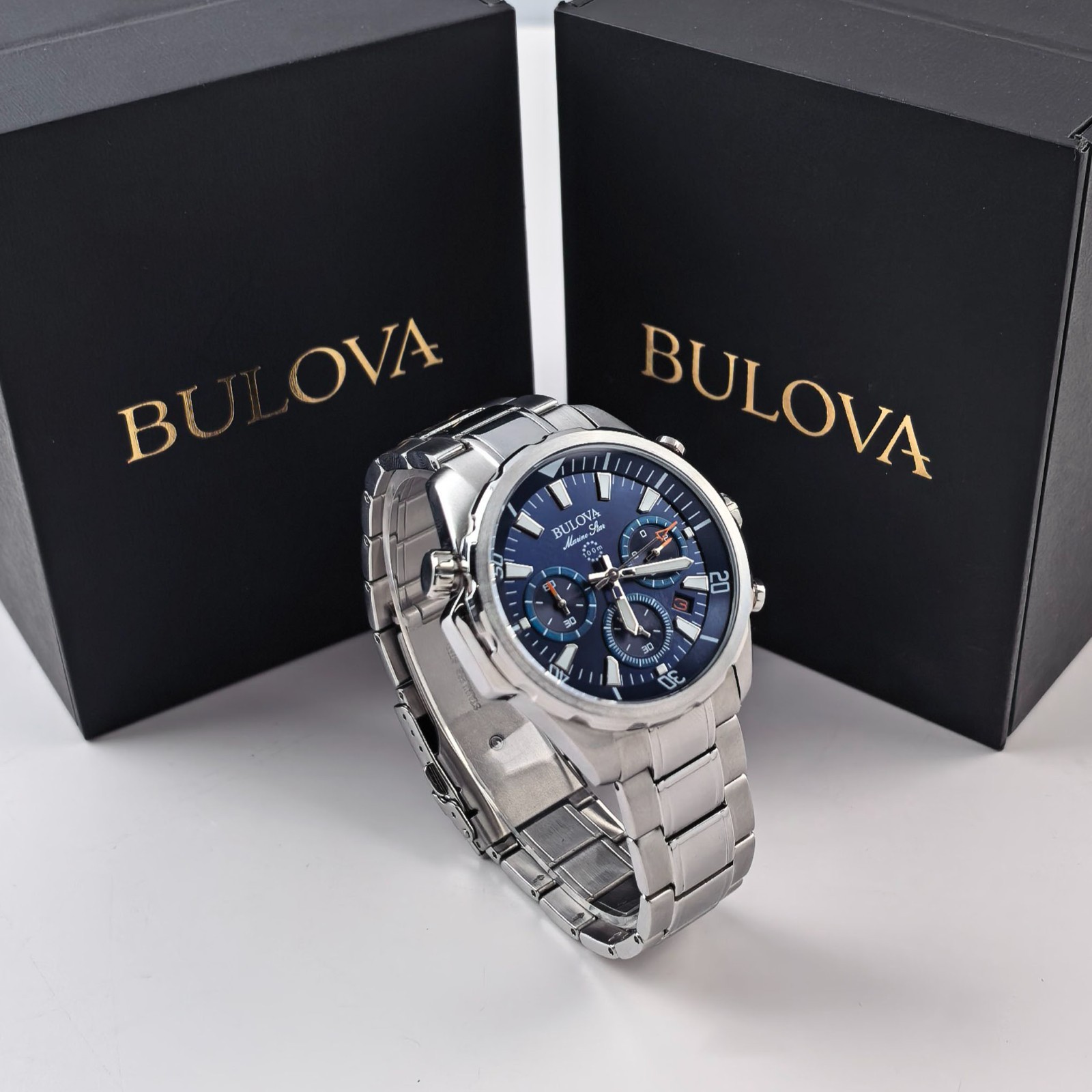 Bulova Classic Marine Star Blue Dial Chronograph Men’s Quartz Watch 96B256
