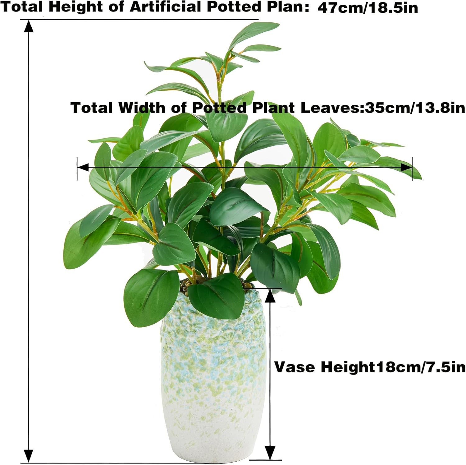 K&Y Realistic Artificial Potted Plants Olive Wild Fern Berry Decor Low Maintenan