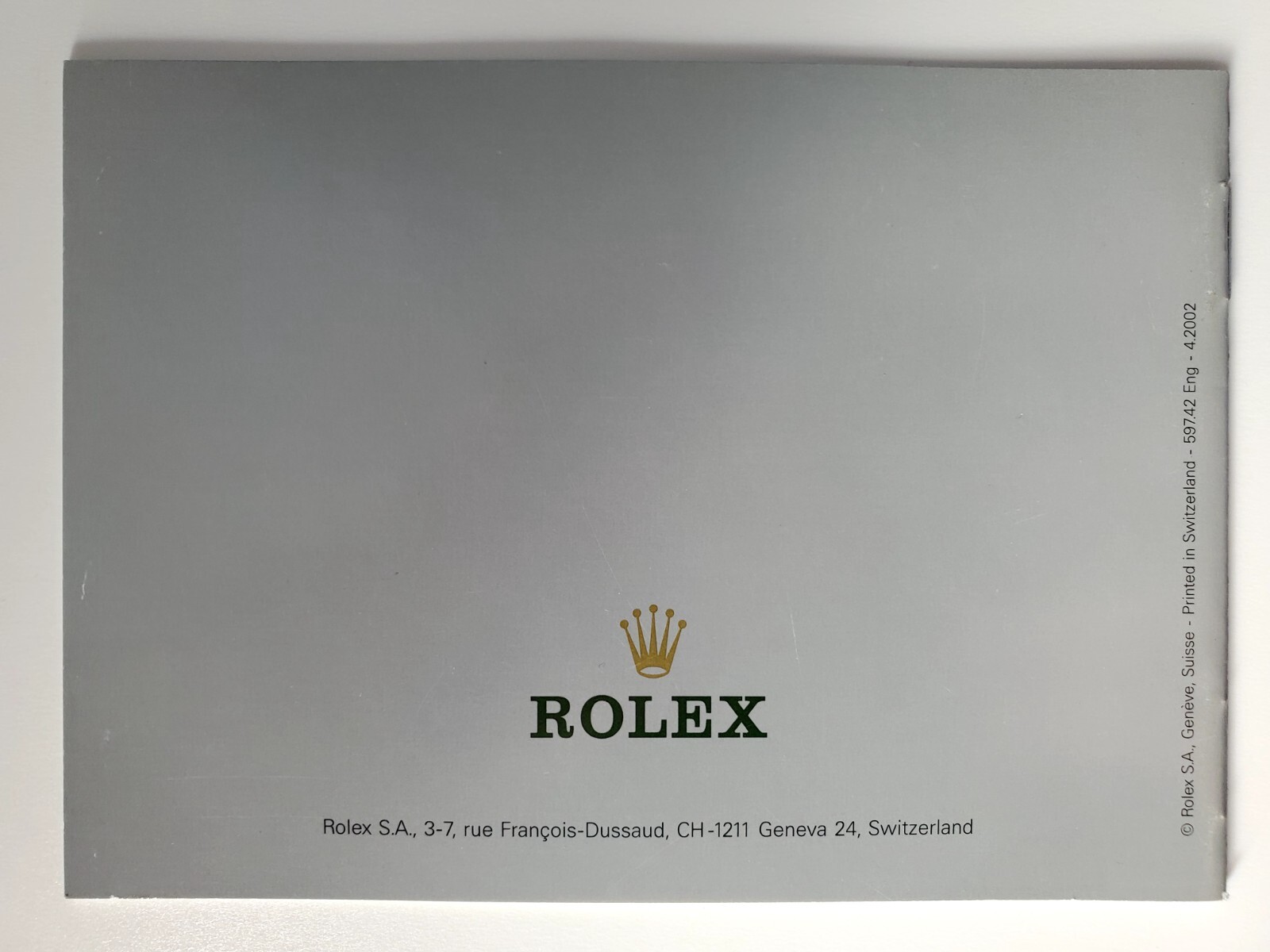 Authentic Rolex Explorer Booklet 14270 114270 16570 597.42 Year 2002