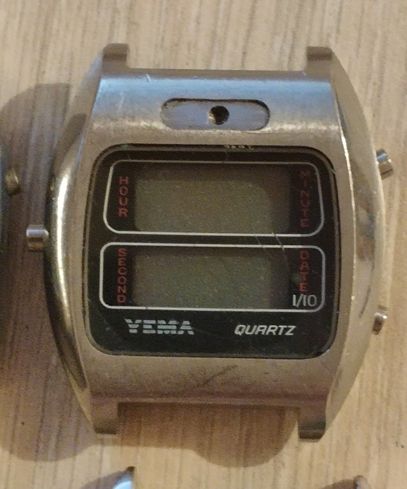 Vintage lot of six men’s Yema digital quartz watches parts or repair
