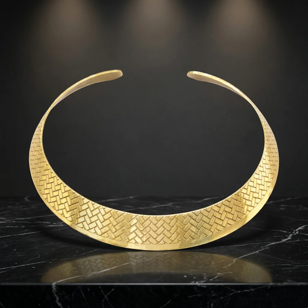 Handmade Brass Hasli Necklace Open Collar Choker Tribal Boho Statement Jewelry