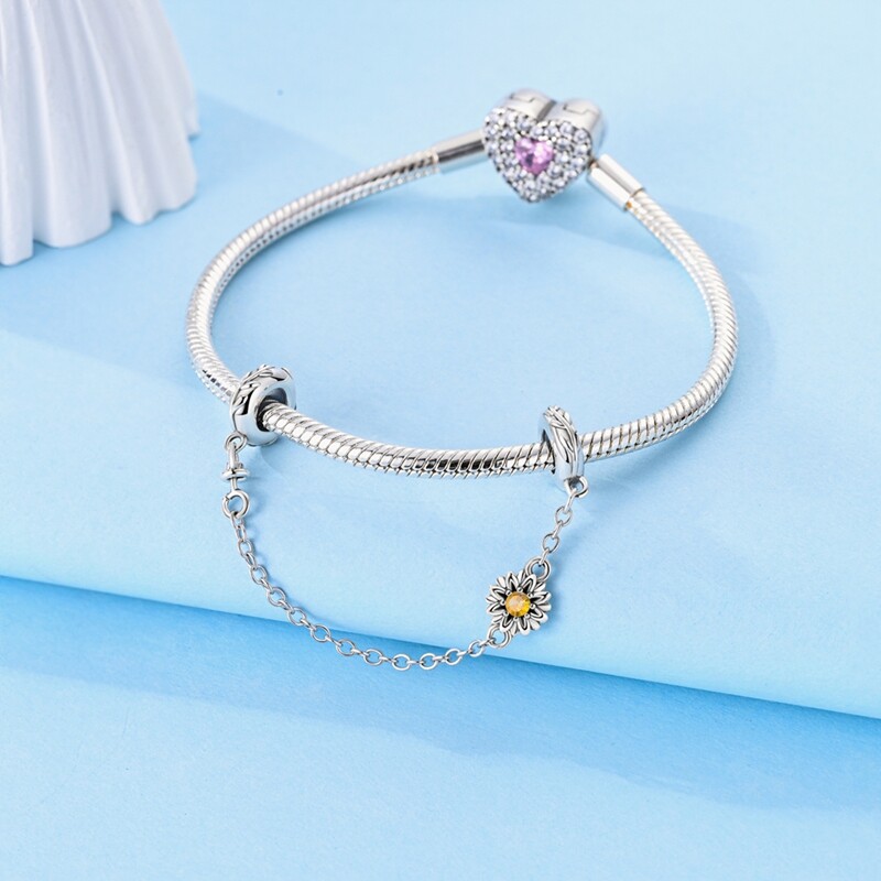Optional Original 925 Sterling Silver Flowers Charms AAA CZ For Women Bracelets