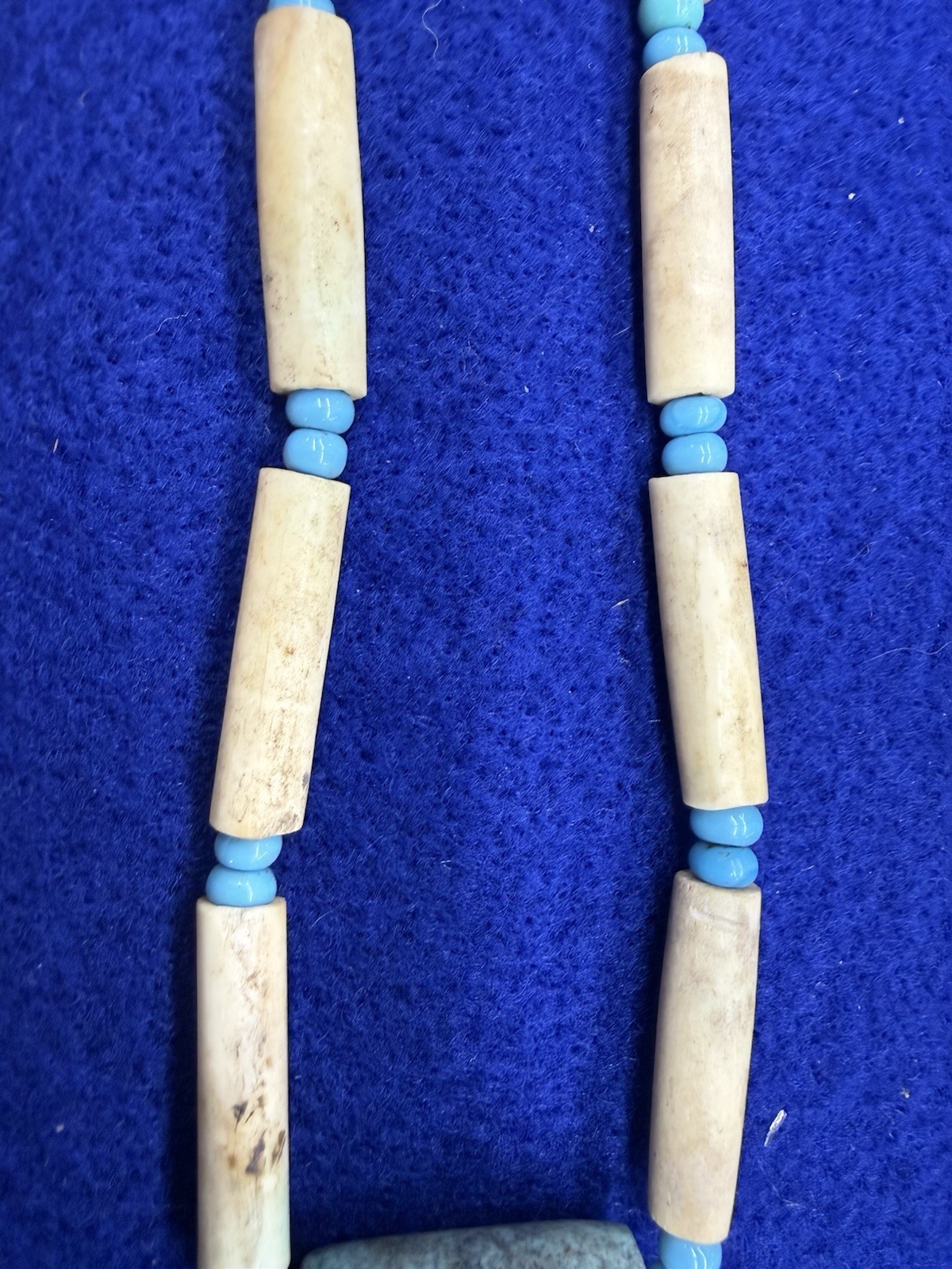 Handmade Native American Hair Pipe Choker Abalone Shell Beaded Necklace Set 4 +