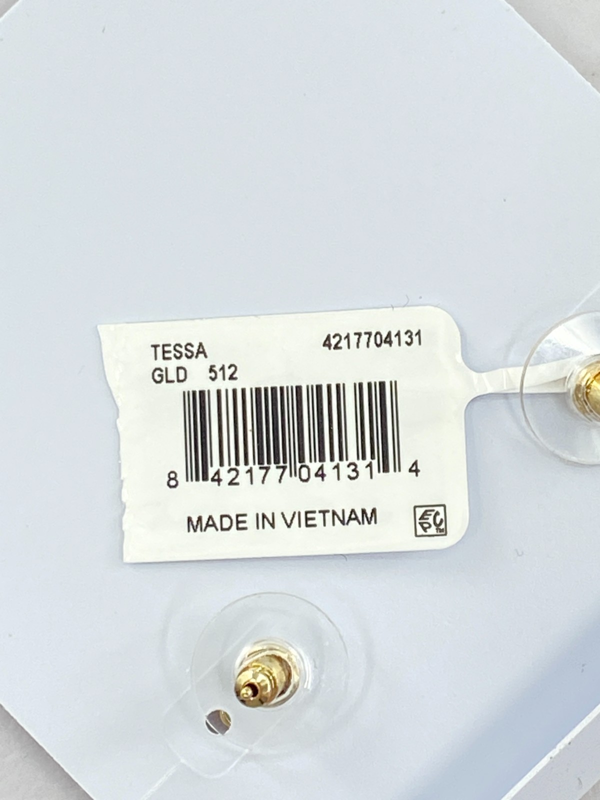 Kendra Scott Tessa Stud Earrings- Gold Iridescent Dichroic Glass