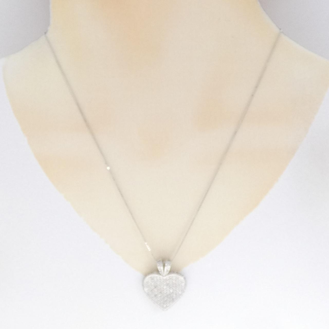 Authentic K18WG Diamond Necklace 1.55CT #270-004-157-8015
