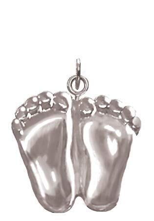Precious Feet, Silver Plated, Charm Pro-Life Jewelry, Charm