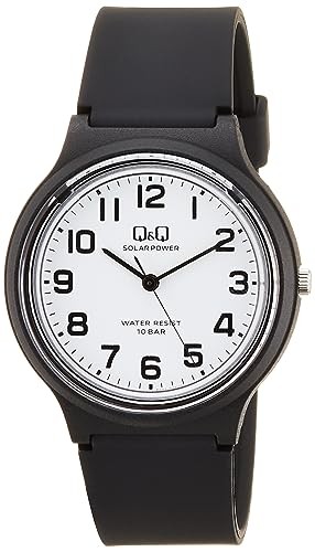 Citizen Q&Q Solar E04A-002VK Watch Black Dial 100M Water Resistant Unisex Japan