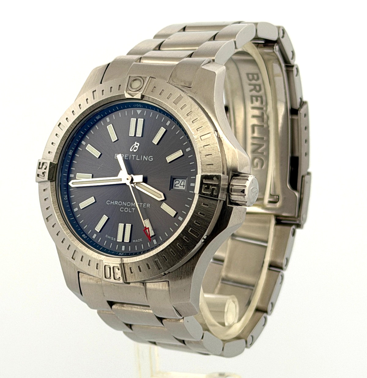 Breitling A17313 Chronometer Colt 41mm Gray Dial Automatic Stainless Steel