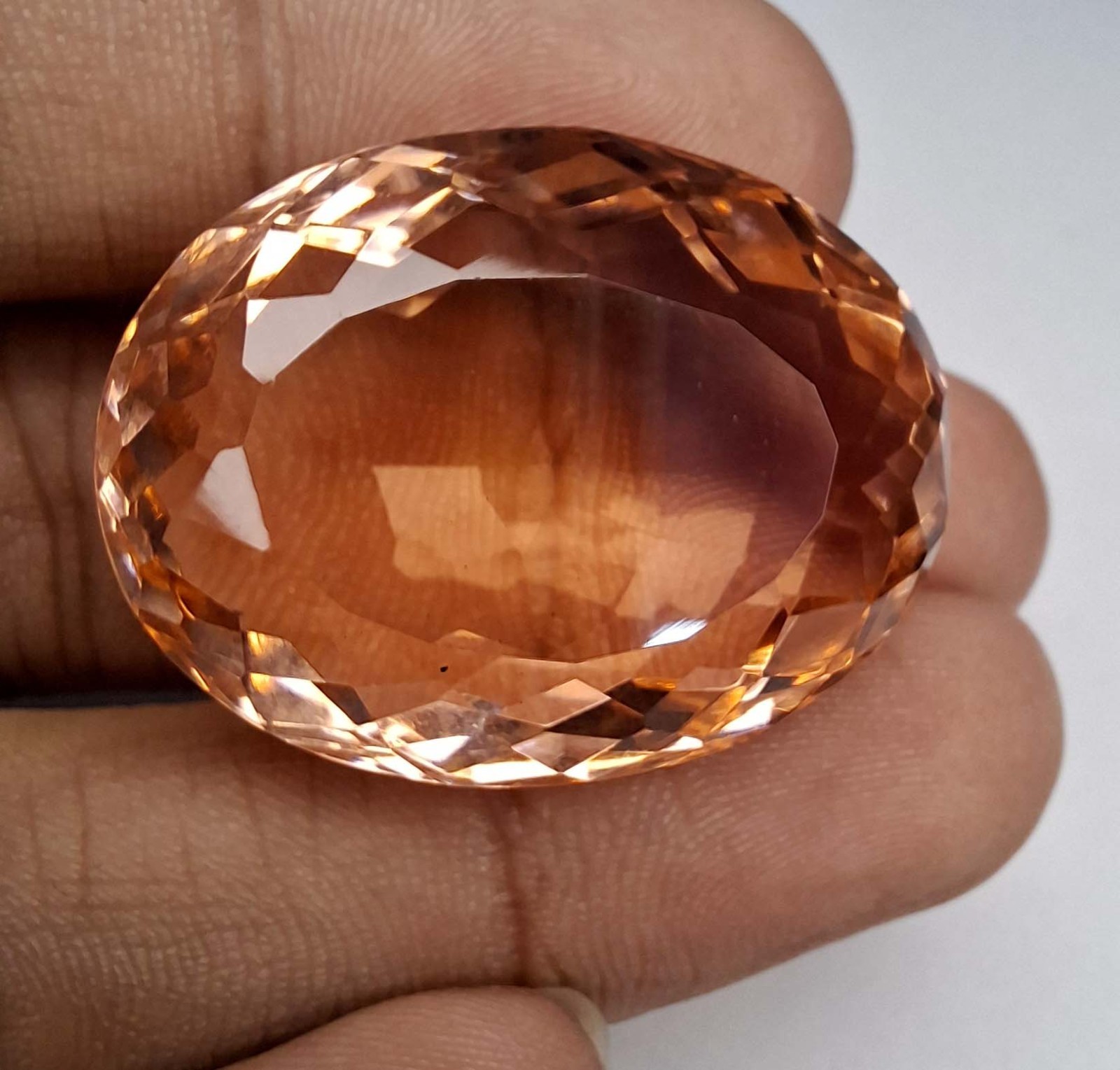 Natural Imperial Topaz 82-84 Carat Oval Cut Certified Loose Gemstone RK936