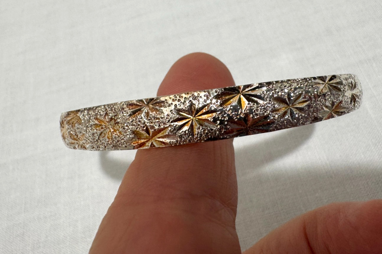 Sterling Silver Snowflake Bracelet Adjustable Engraved 925 Beautiful Wedding