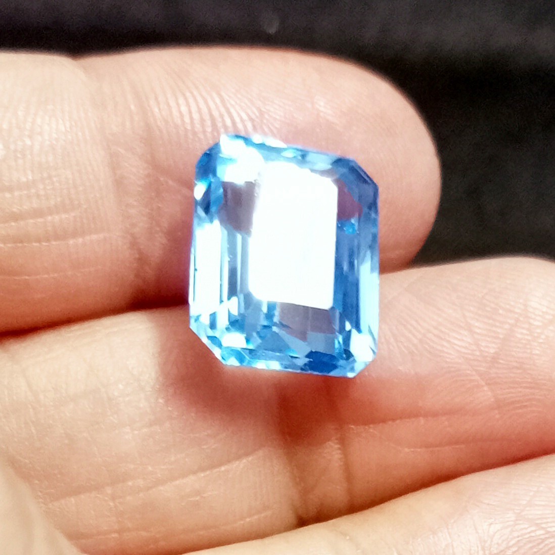 Awesome Blue Aquamarine Emerald Cut 9-11 Ct Natural Loose Gemstone EGL Certified
