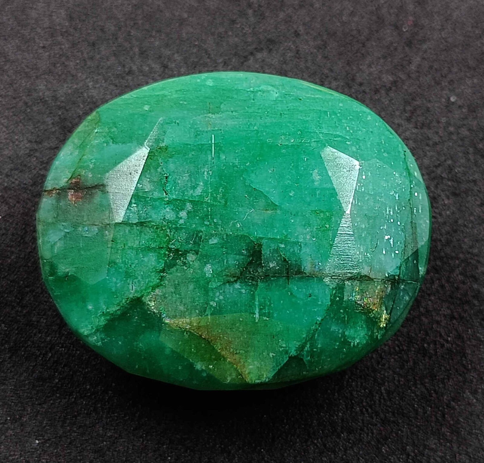 190-200 Ct Impressive Green Emerald EGL Certified Oval Cut Brazil Gemstone DSH