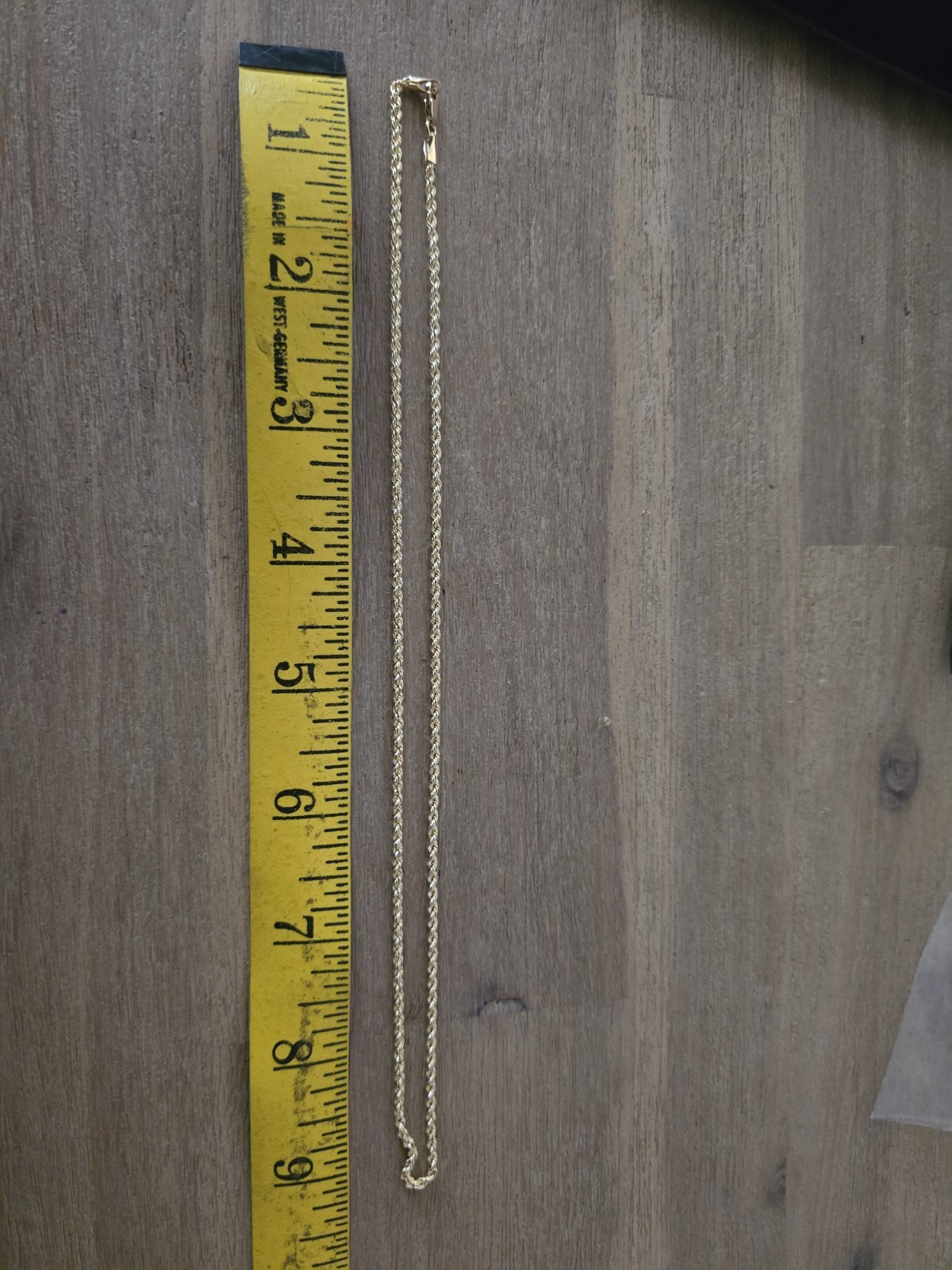 10k Yellow Gold Diamond Cut Hollow Rope Chain Necklace 2.2mm 18″