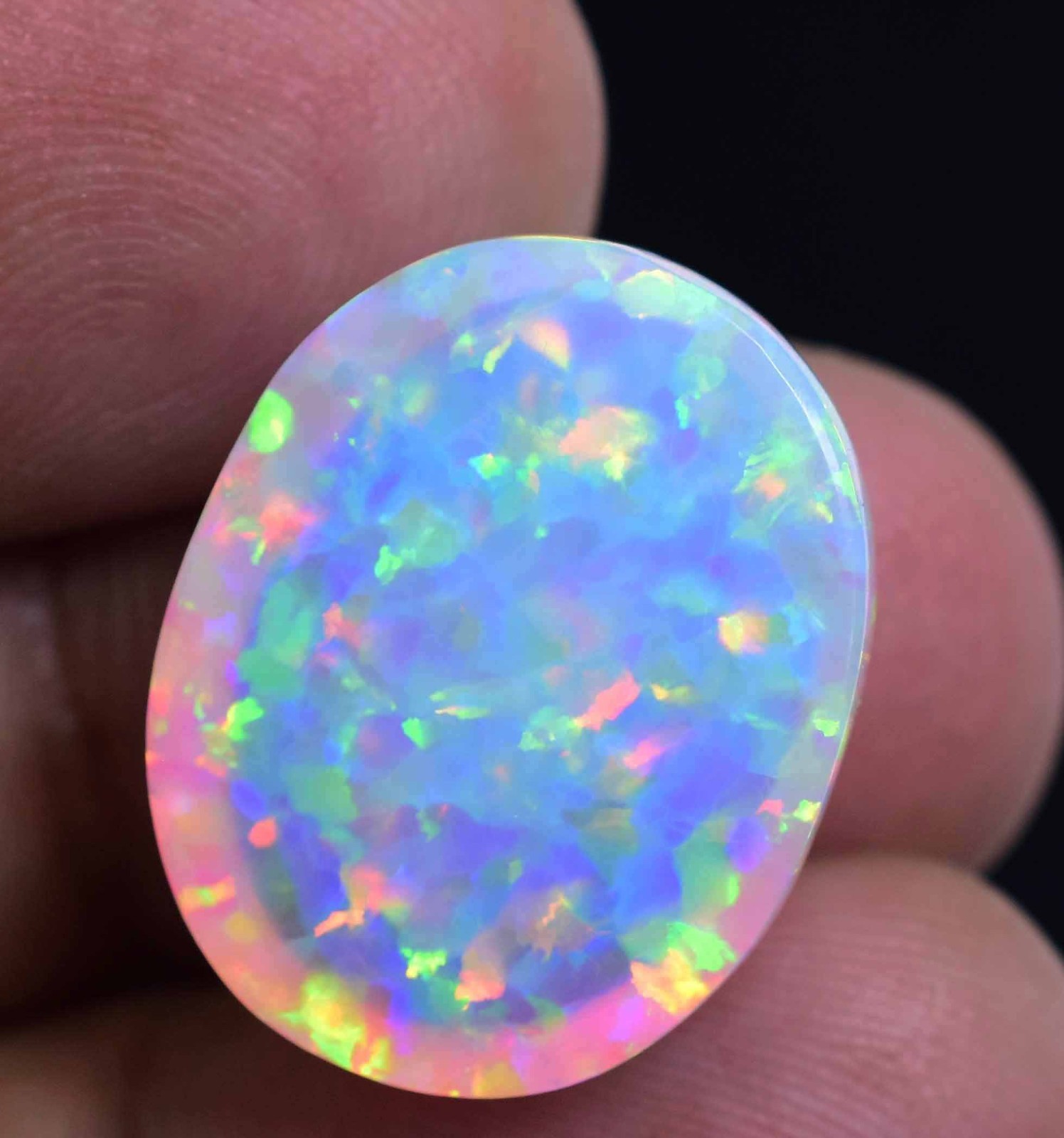 15.75 Ct Natural Ethiopian Fire Opal Certified Play of Color Untreated Gemstone