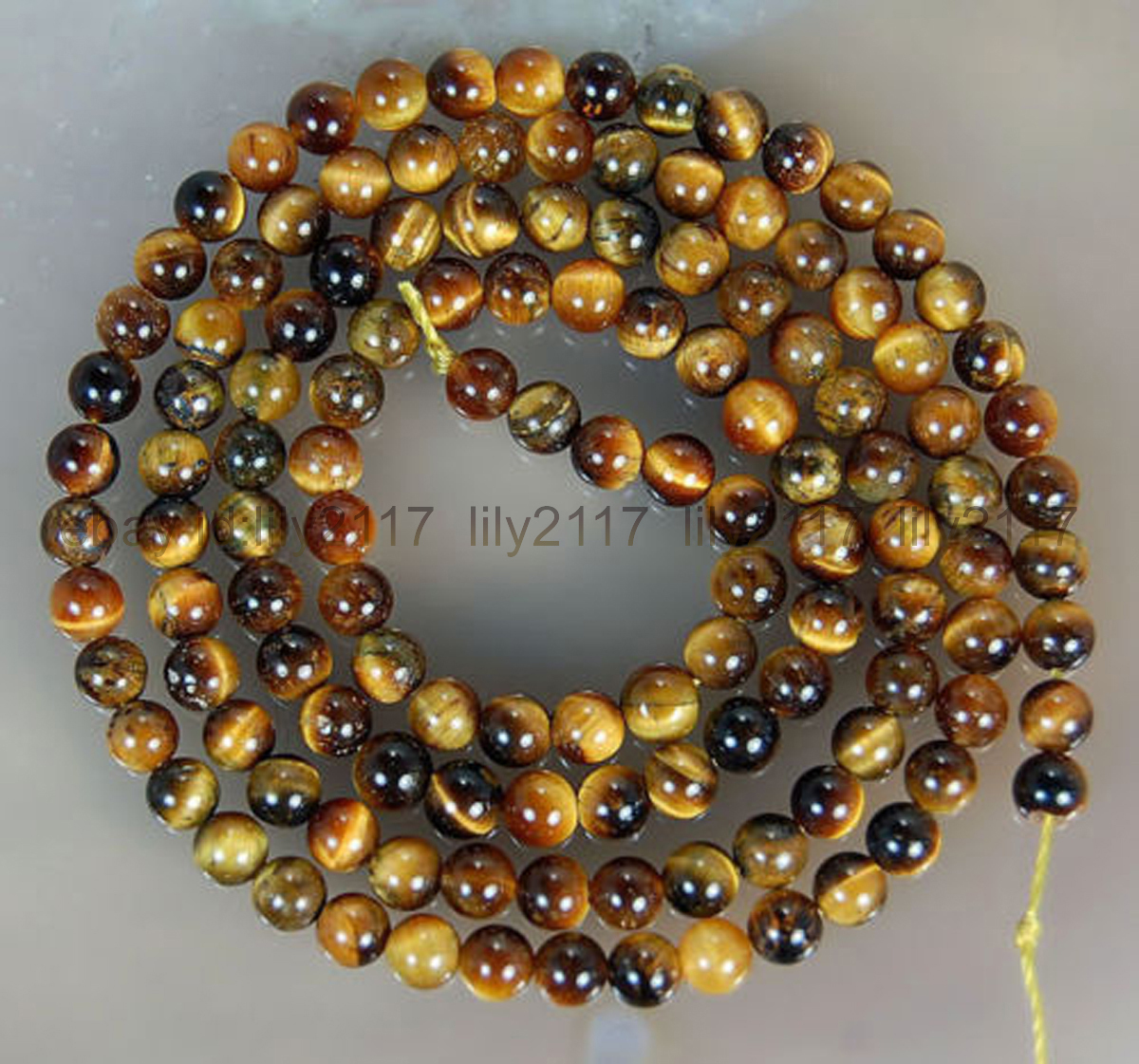 Natural Yellow Tiger’s Eye Gemstones Loose Beads 15″ 4mm 6mm 8mm 10mm 12mm 14mm