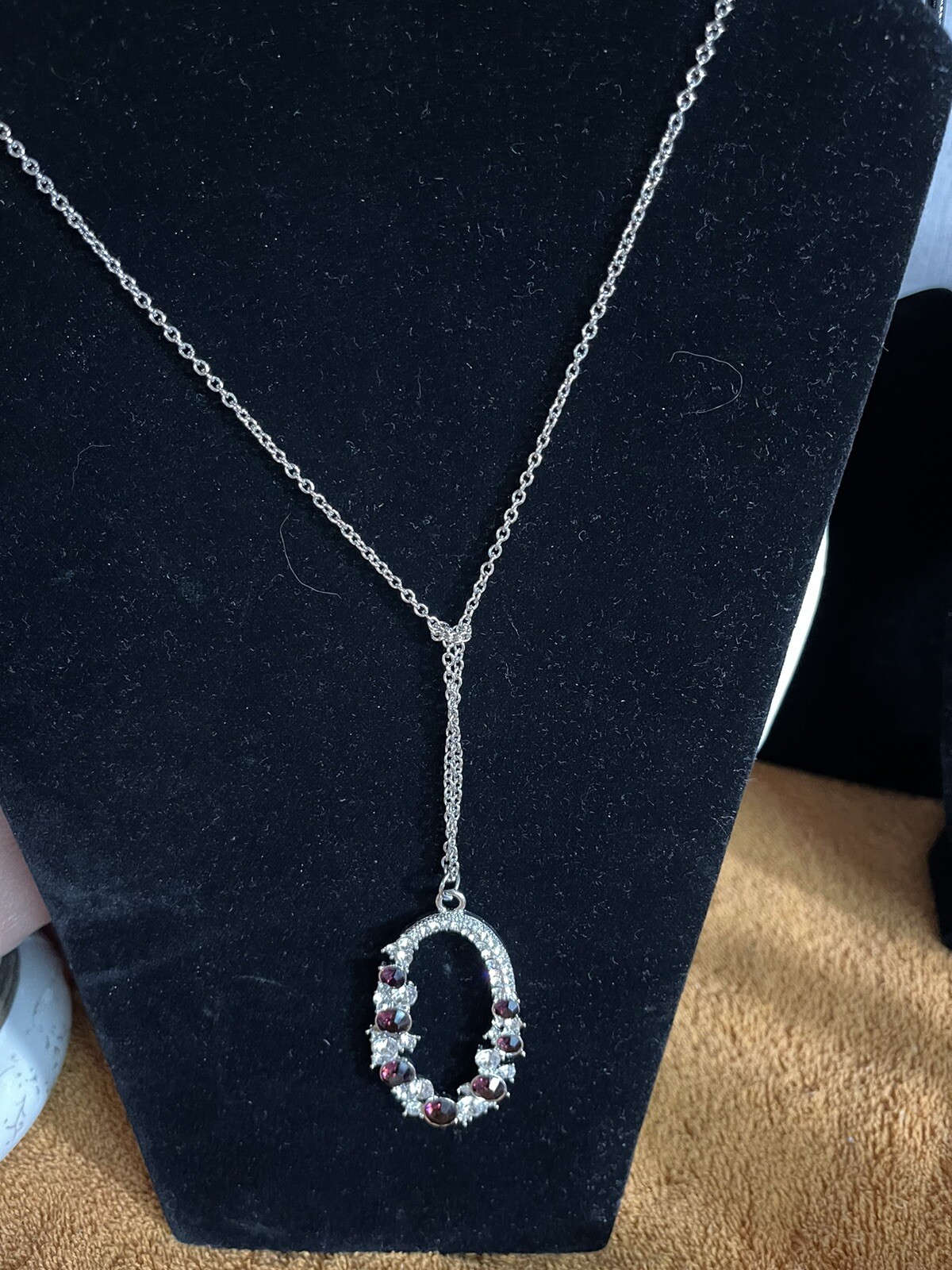 Fashion Jeweled Necklace Multi-color 19 1/2 Inches Length