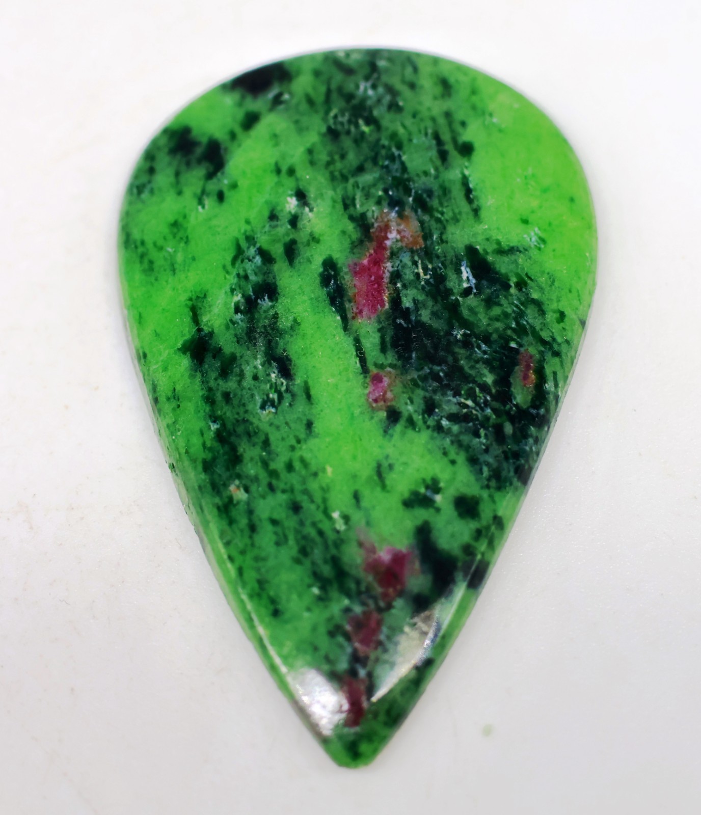 53 Ct 4X27X44 mm Natural Sapphire Ruby Zoisite Pear Cabochon Gemstone KU-355