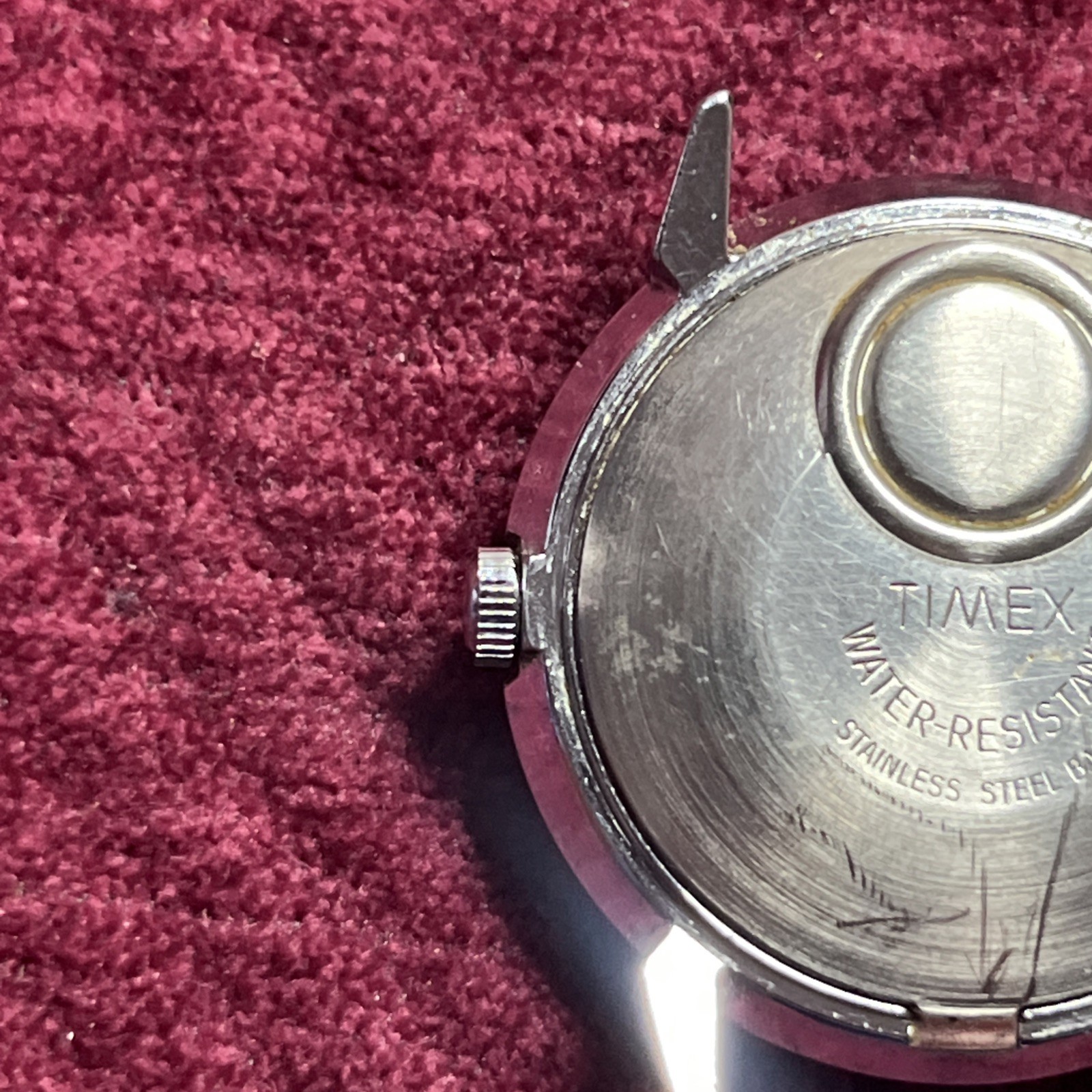 Vintage Timex 37mm Electric Dynabeat Watch Silver Tone Nice Patina