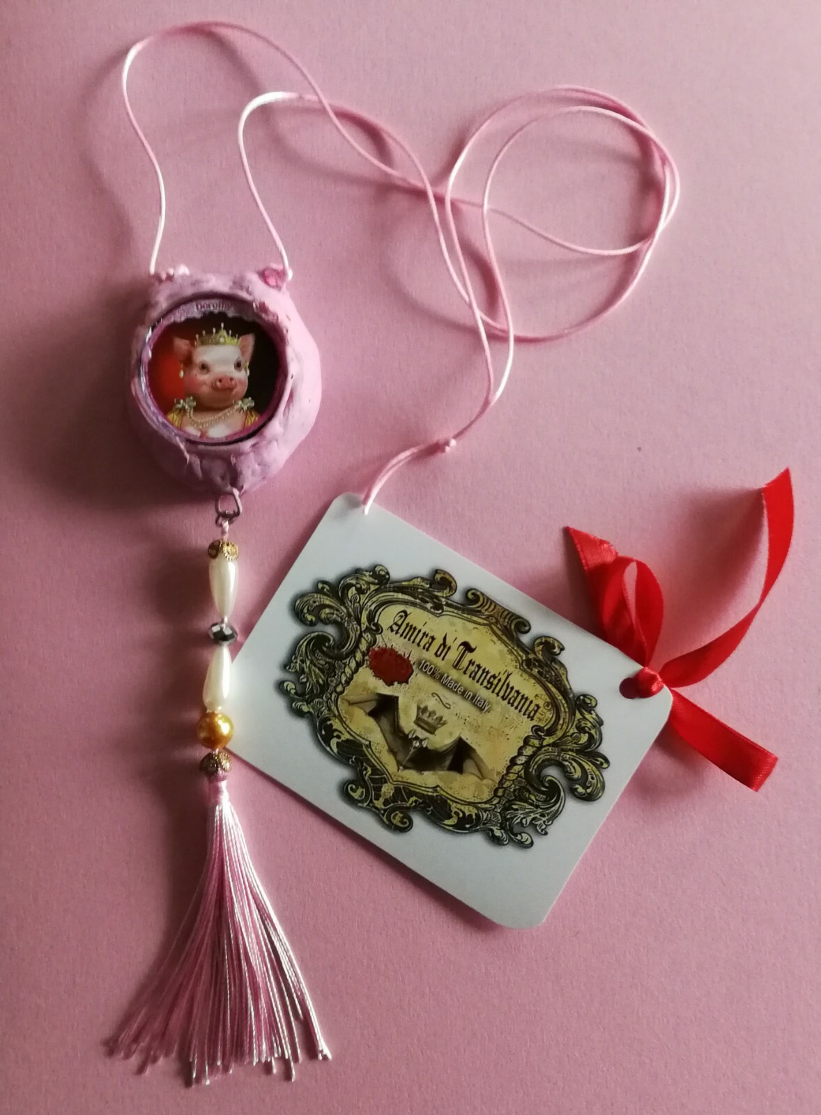 pig jewelry necklace talisman medallion pendant amulet charm personalized gift