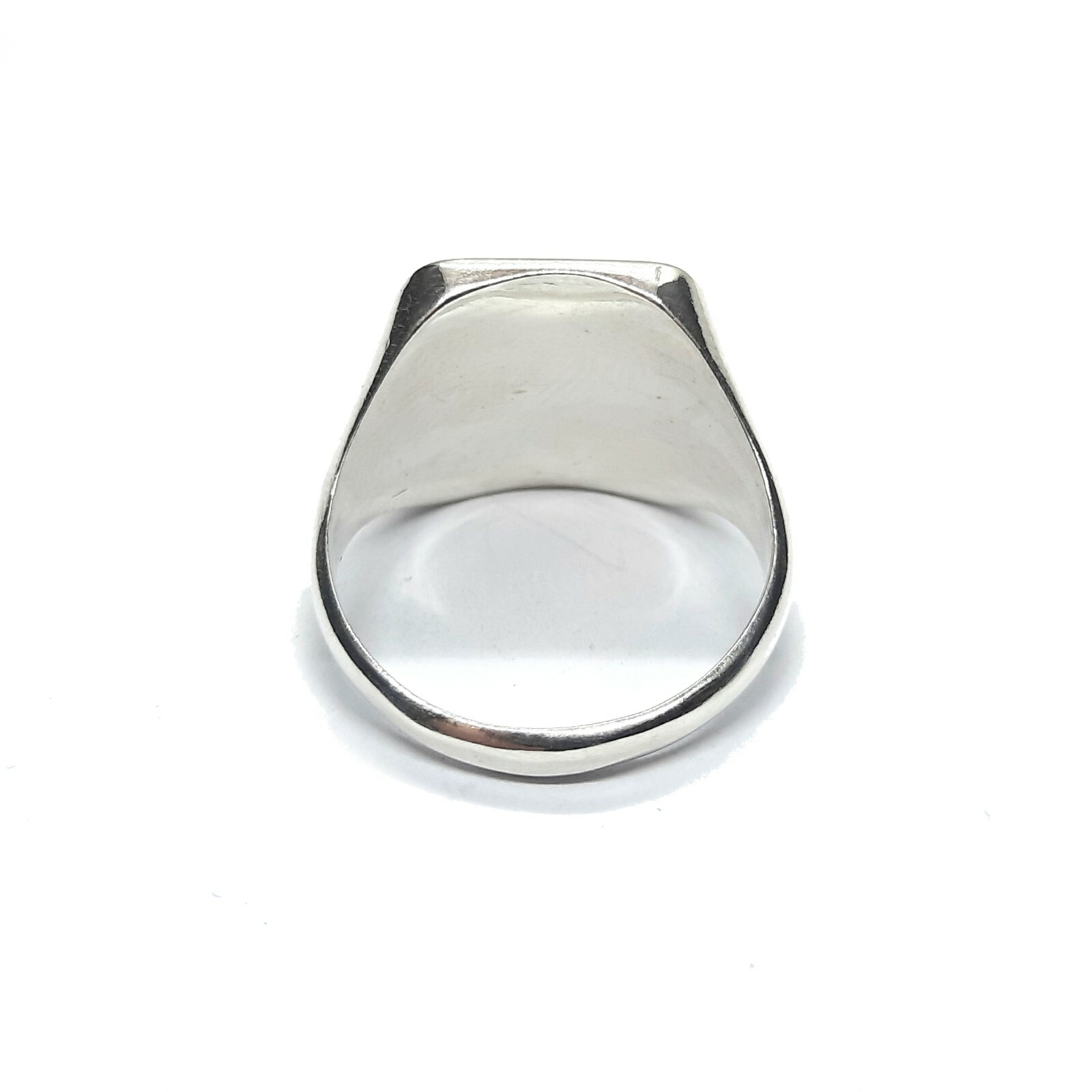 Custom Engraved Sterling Silver Signet Men Ring Plain Solid Genuine Stamped 925