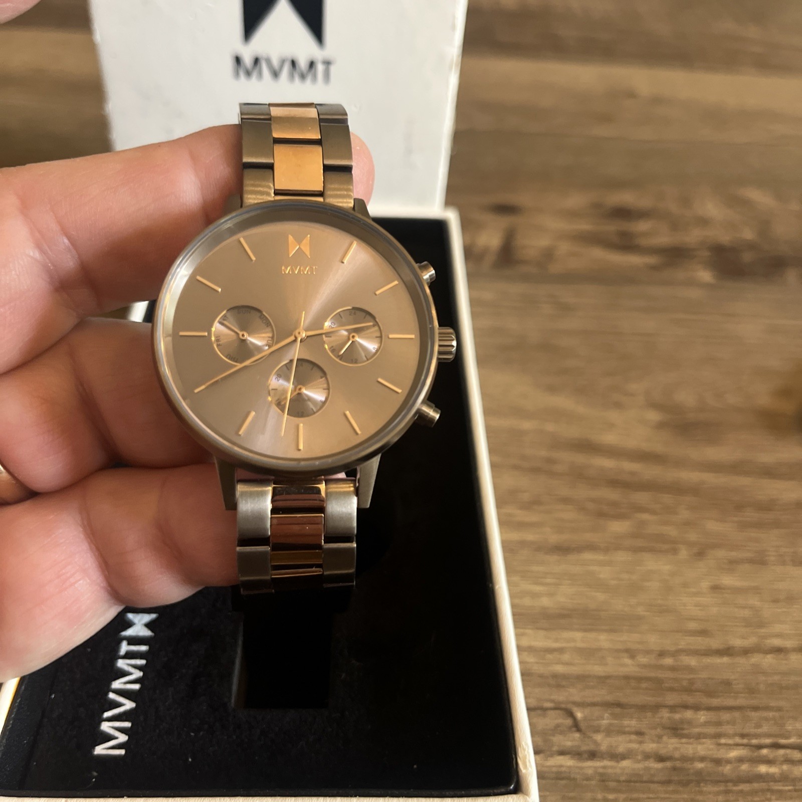MVMT Nova Orion Titanium & Rose Gold-Tone Stainless Steel Bracelet Watch