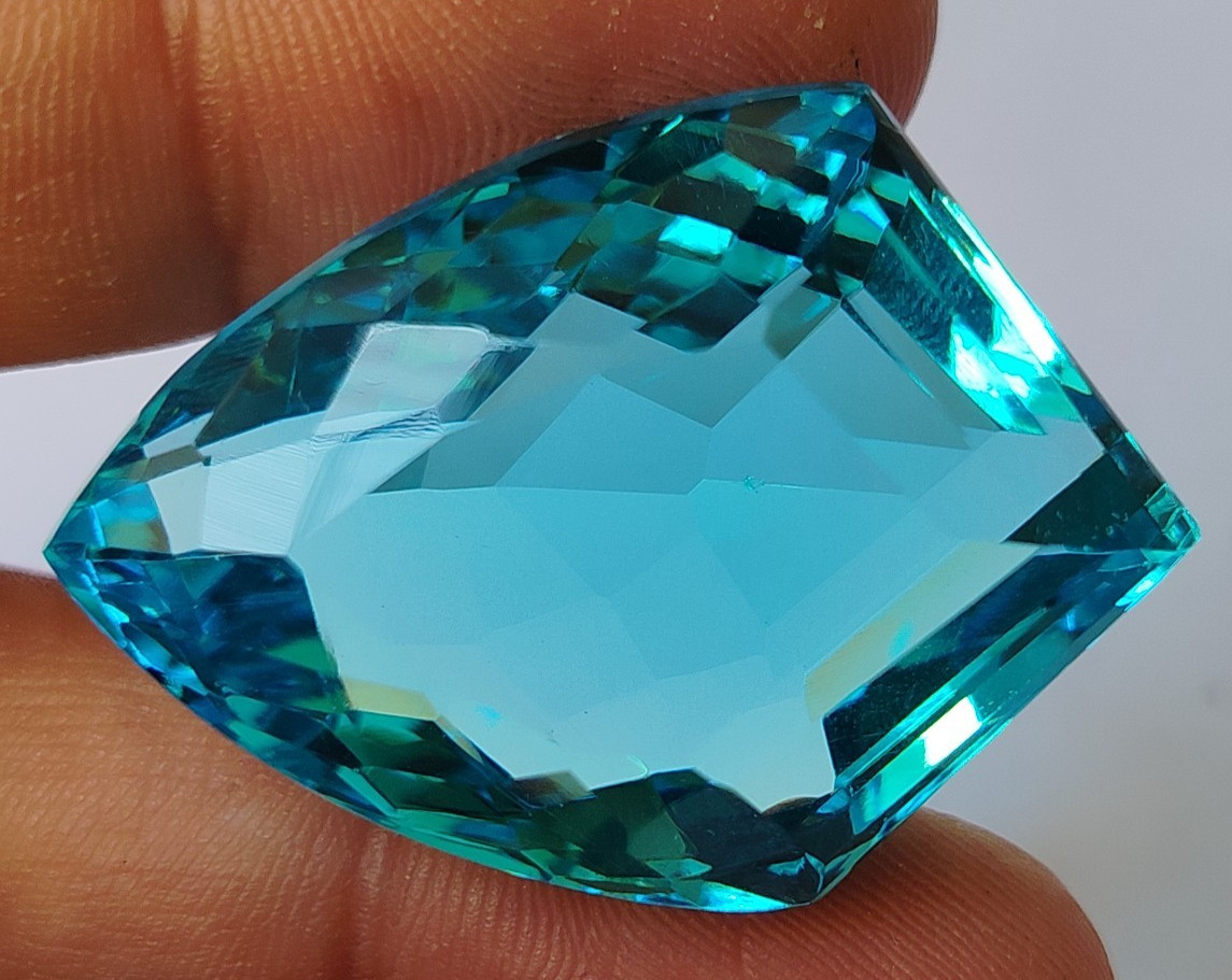 AAA+++ 99.20 Ct. Large Swiss Blue Fancy Cut Stunning Loose Gemstone @Best Price