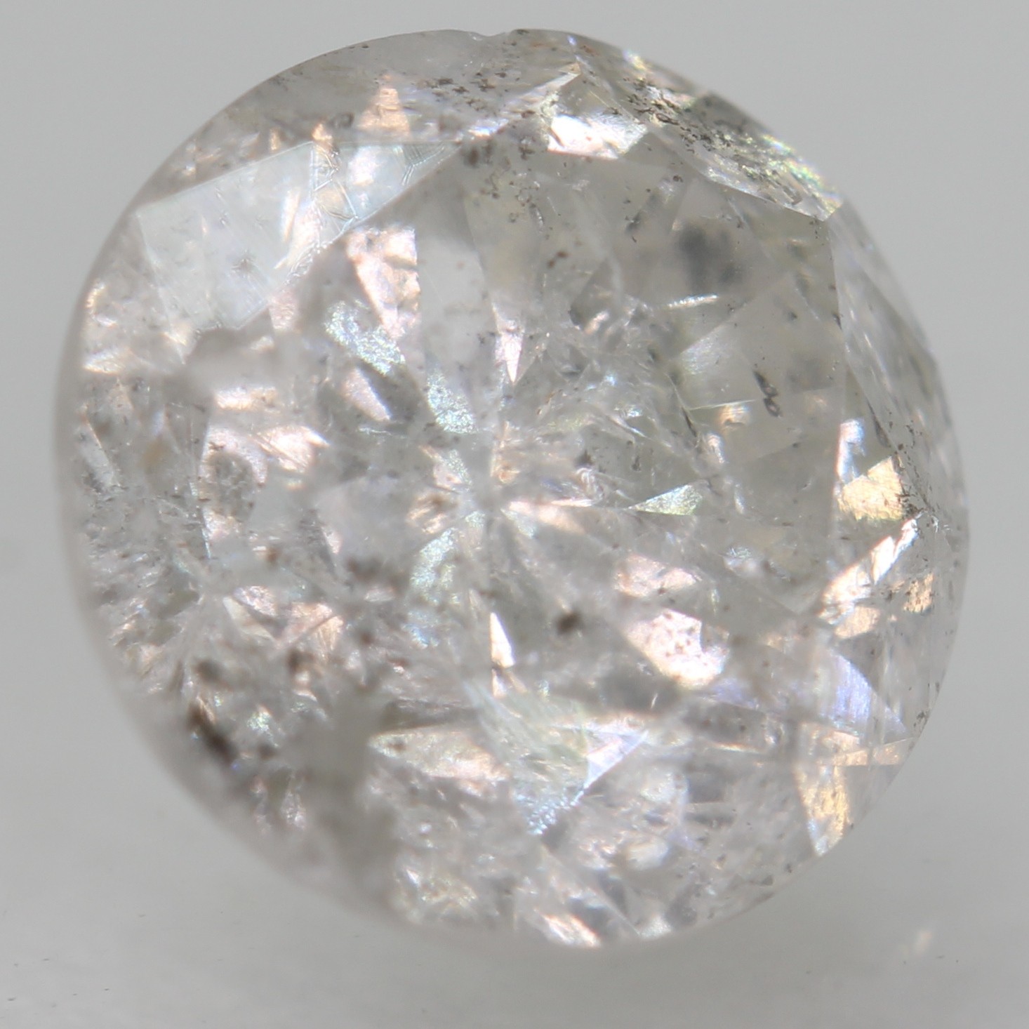 Certified 1.48 Carat H Color Round Brilliant Natural EARTH MINED Diamond 6.88mm