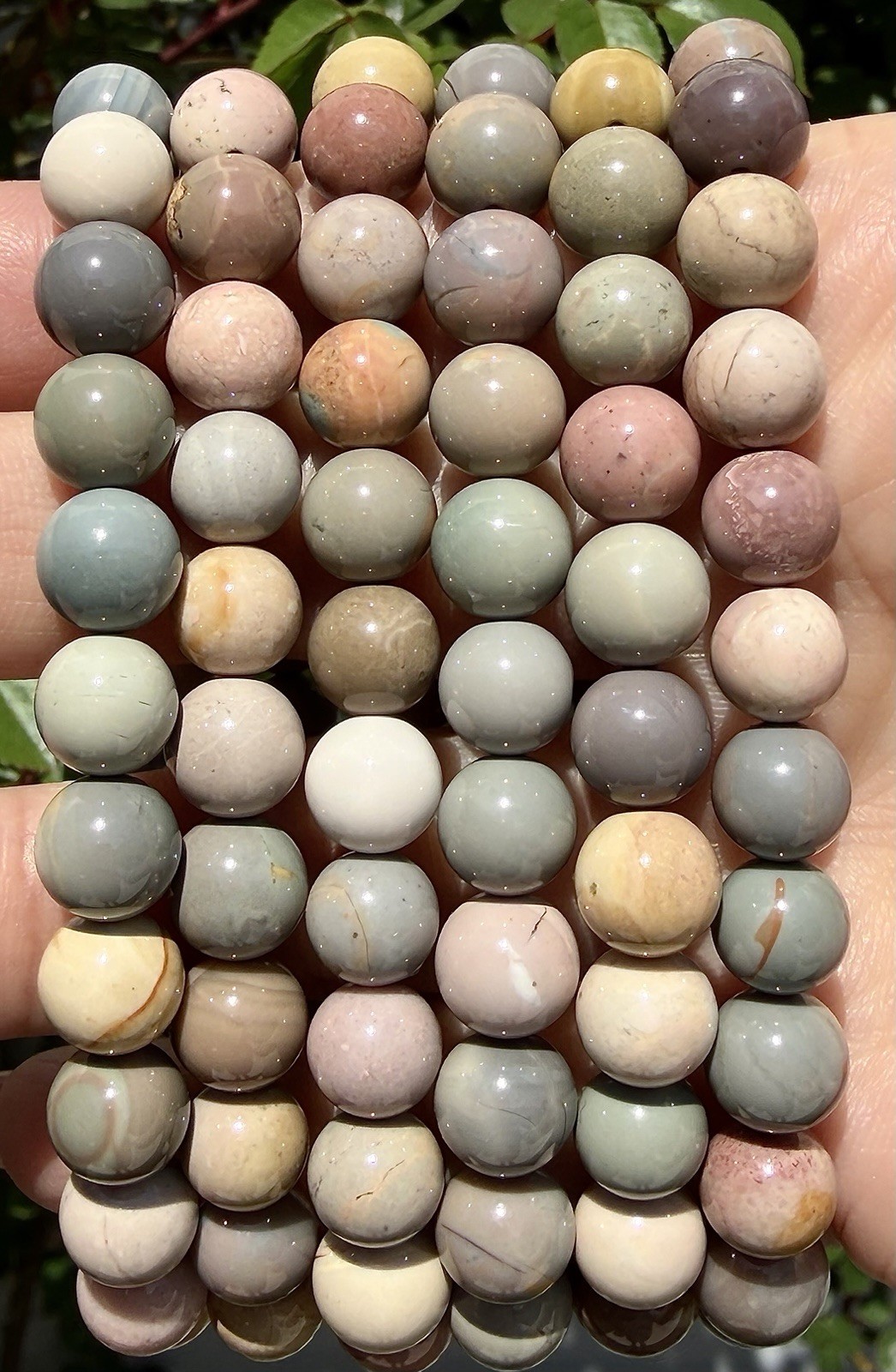 Wholesale Lot 6 Pcs Natural Alashan Agate 8mm Crystal Healing Stretch Bracelet
