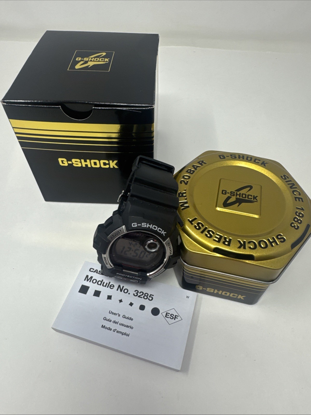 CASIO G-SHOCK 3285 Wristwatch G8900S Black w/ silver details NEW IN BOX papers