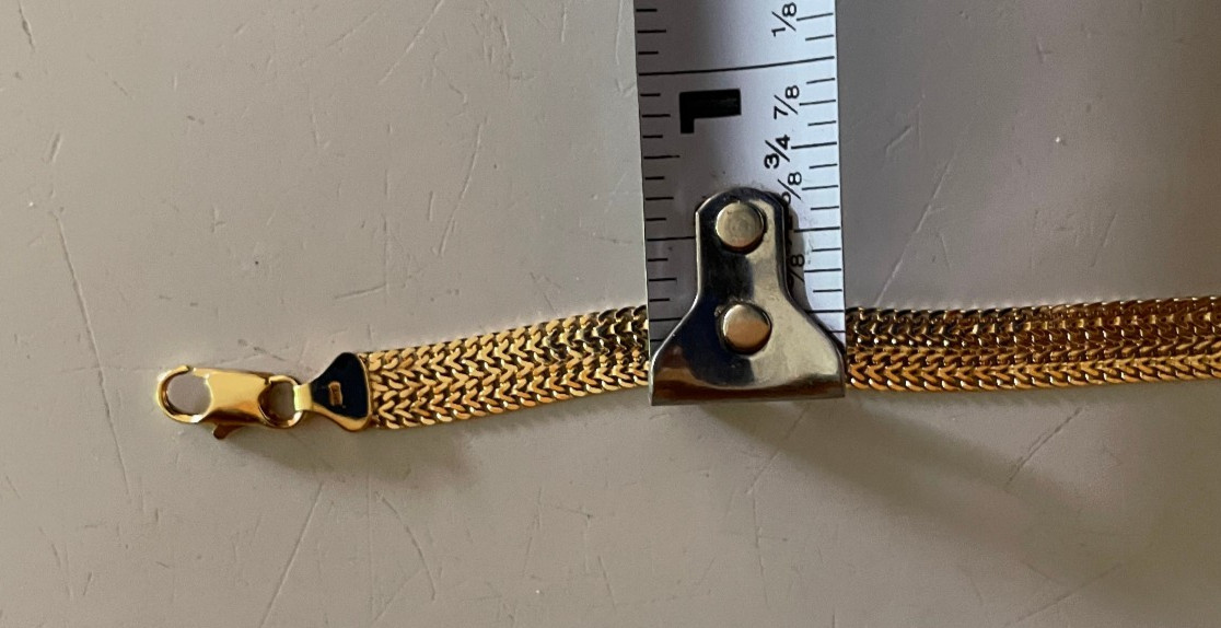 14 KT Yellow Gold Bracelet 6.07 G 7 in. Italy Beautiful