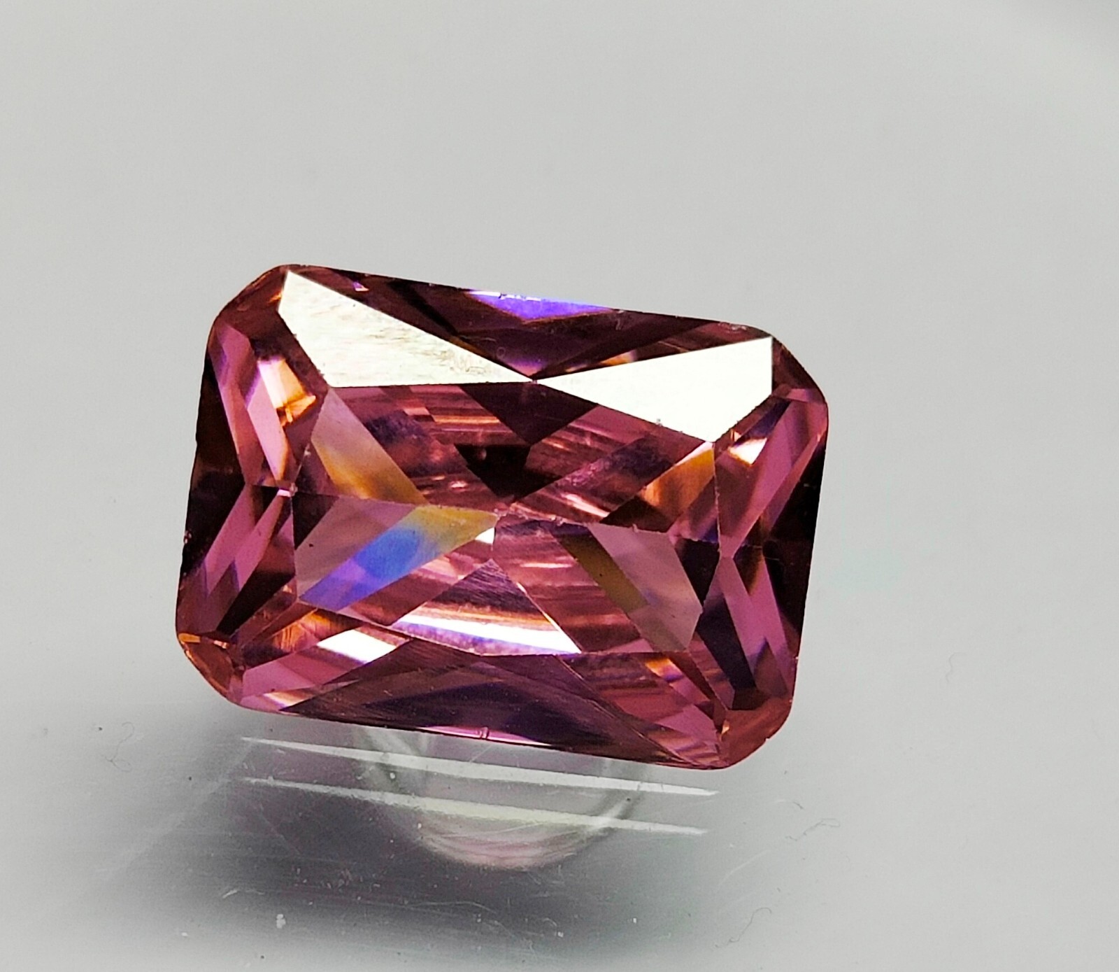 25 Cts 1 Pcs Natural Multi Zircon Emerald Cut Loose Gemstone Lot