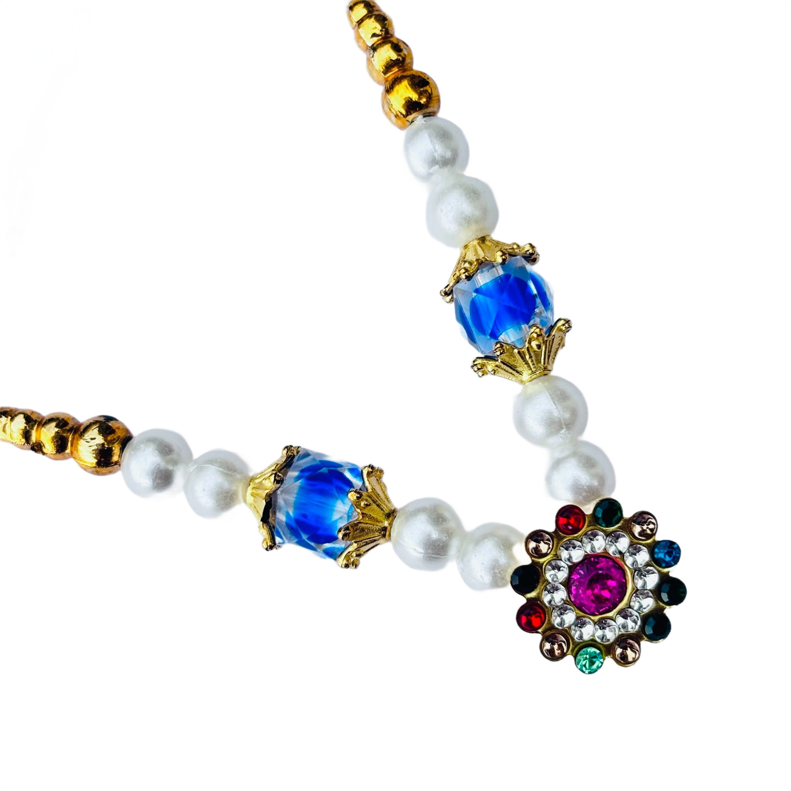 Krishna Idol Jewelry Gold Plated Necklace Baby Krishna Temple Accessory