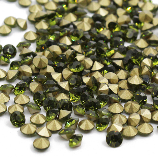 10 Bag Faceted Glass Pointed Rhinestone Findings Back Plated 1.9~2mm 1440pcs/Bag