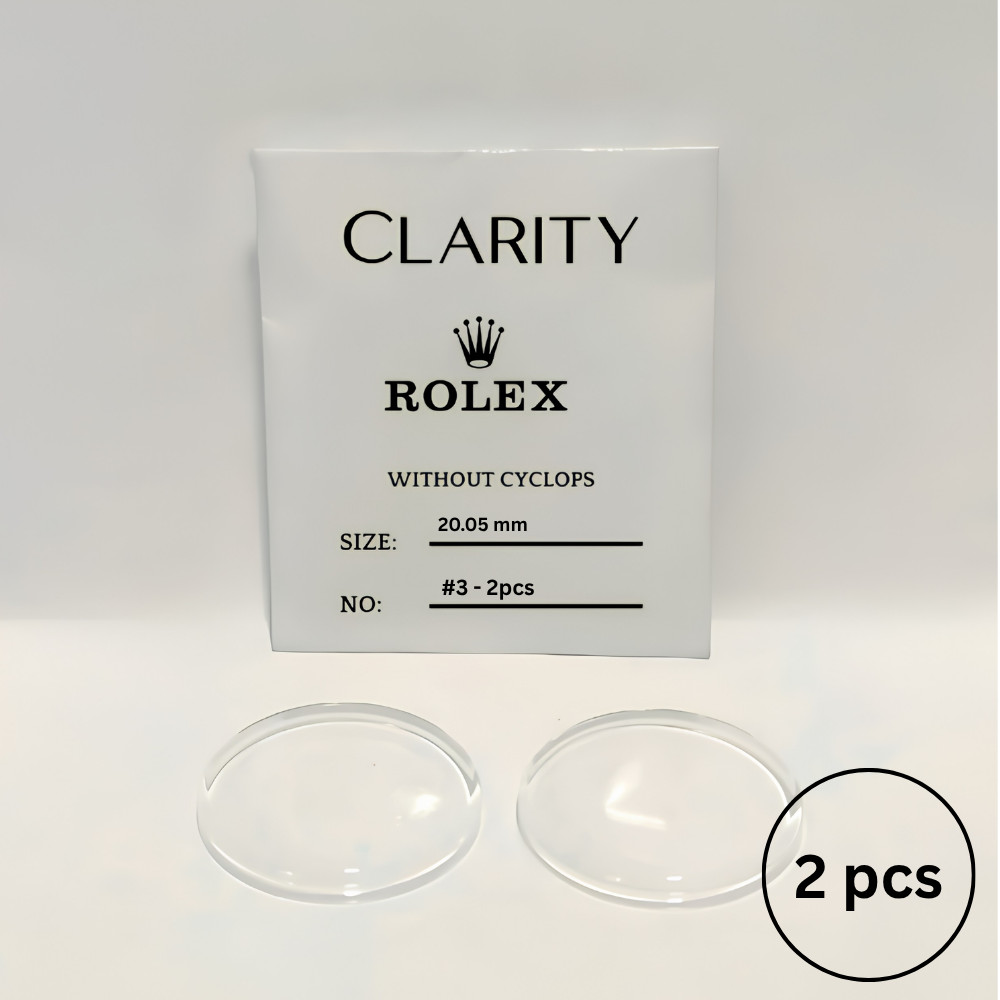 Plastic Plexi Watch Crystals for Rolex Datejust 2pcs w/o Cyclops B25-03-J1 Tudor