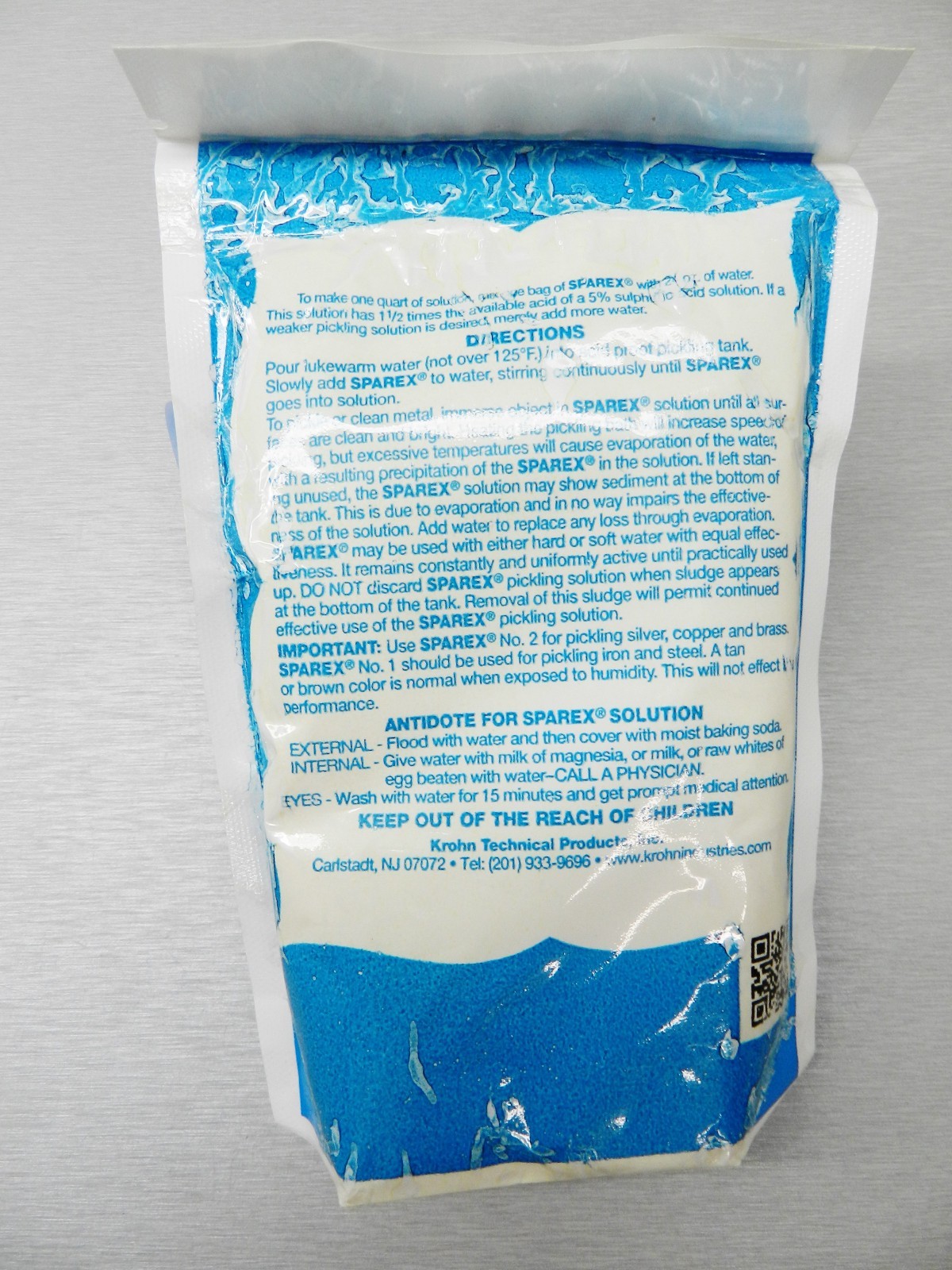 SPAREX No 2 Granular Dry Acid Pickling Compound 10oz for Cleaning Oxidation