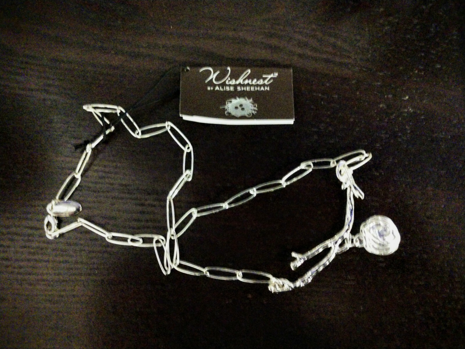 Elegant 1 Pearl Necklace Silver Tone~ Bird Nest Branch~Wishnest by Alise Sheehan