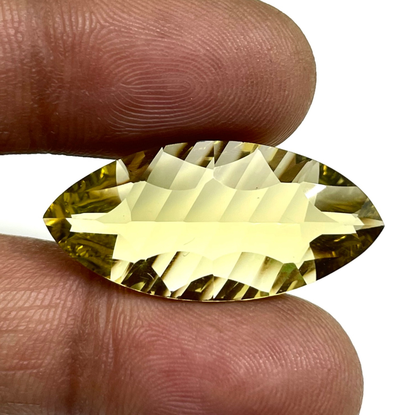 VVS 18.10 Cts Natural Lemon Citrine Marquise Custom Cut Top Quality Gemstone