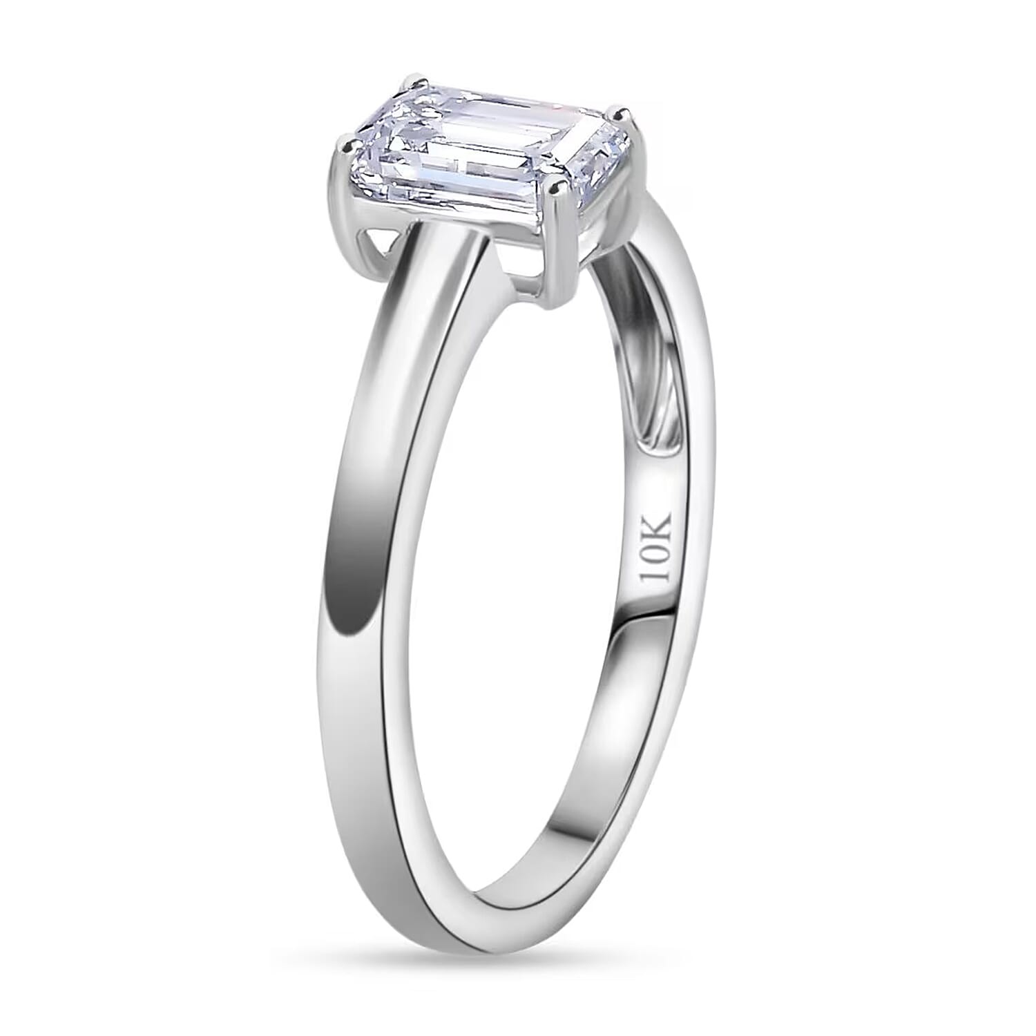 IGI Certified Lab Grown Diamond E-F VS 1.00 ctw Ring in 10K White Gold Size 9.0