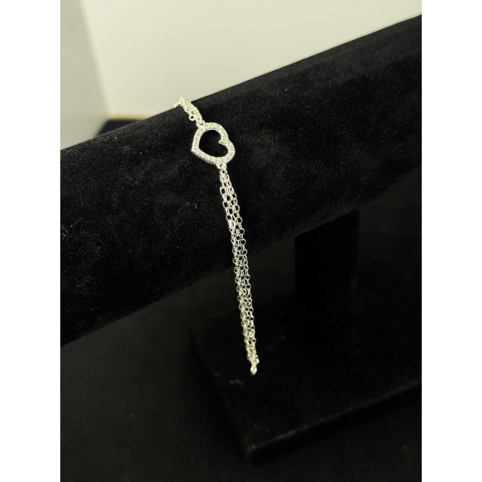 Esclava De Plata 925 Con Diseño de Corazón En El Centro Silver 925 – 7 Inch