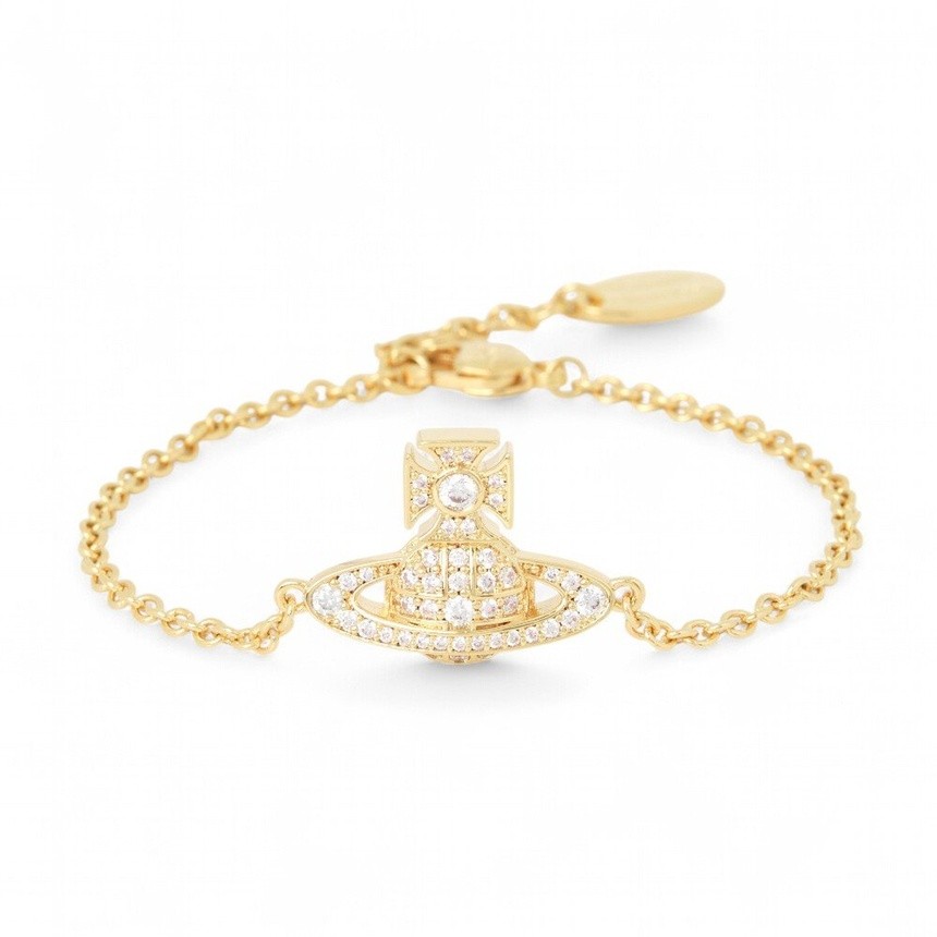 VIVIENNE WESTWOOD Carmela Woman Chain Bracelet 6102021S 02R102 NEW ITEM