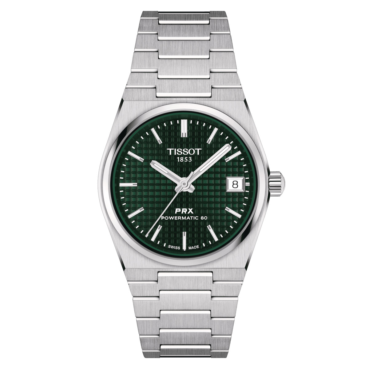 TISSOT PRX POWERMATIC 80 35MM SS GREEN DIAL WATCH T137.207.11.091.00