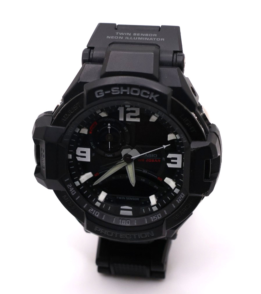 CASIO G-SHOCK GA-1000FC, “Gravitymaster” Metal and Plastic Bracelet