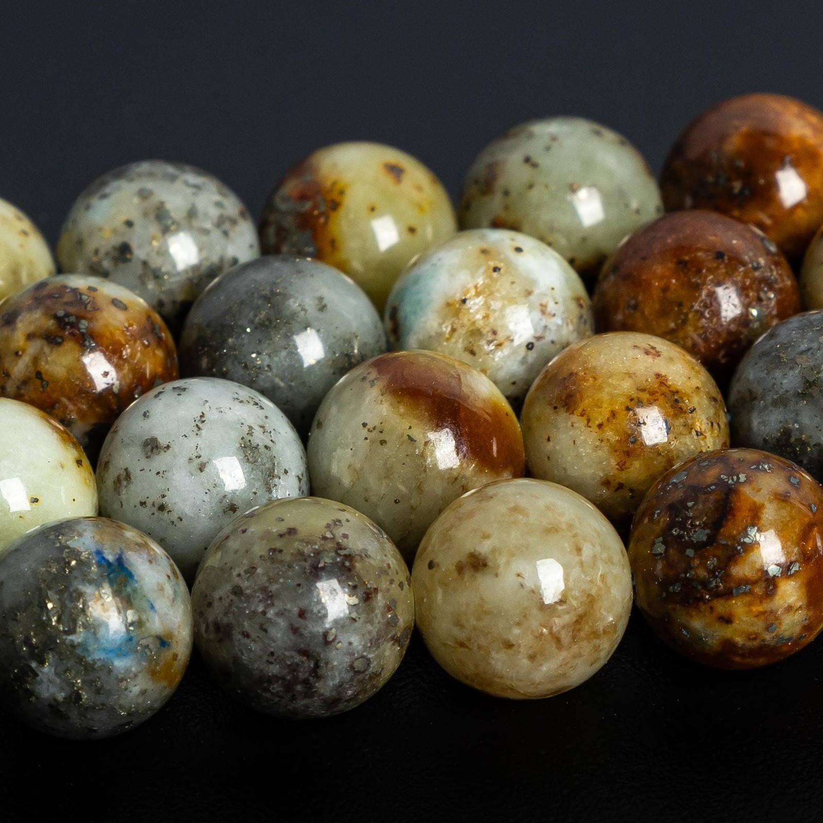 8MM Coffee Brown Fluorescent Sodalite Bead AA Natural Gemstone Round Loose Beads