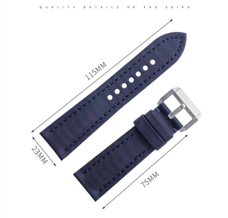 Fit for Blancpain Fifty Fathoms Watch 5000 5015 23mm Nylon Canvas Strap
