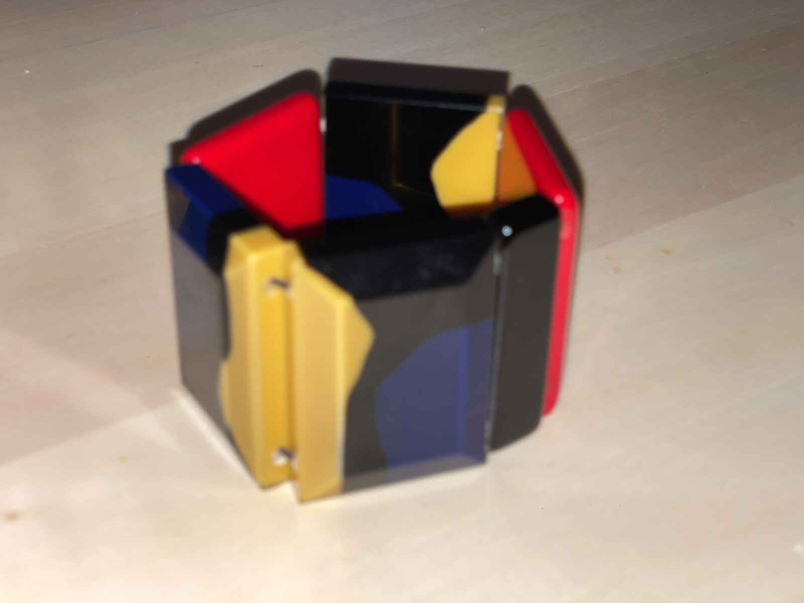 Authentic MARNI Resin Bracelet Stretchable Black/multicolour