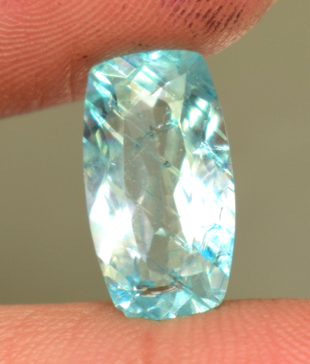 Natural Aquamarine Gemstone Faceted Cushion Cut 4.40 Ct Loose Gemstone Brazil