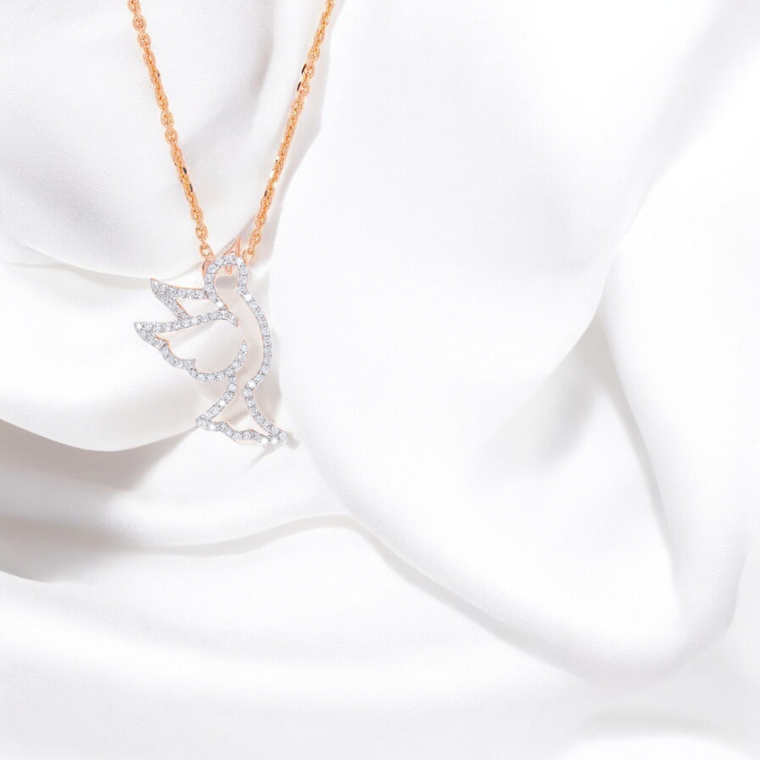 0.30Ct Round Moissanite Pendant Necklace Whit 18″ Chain in 925 Silver for Women