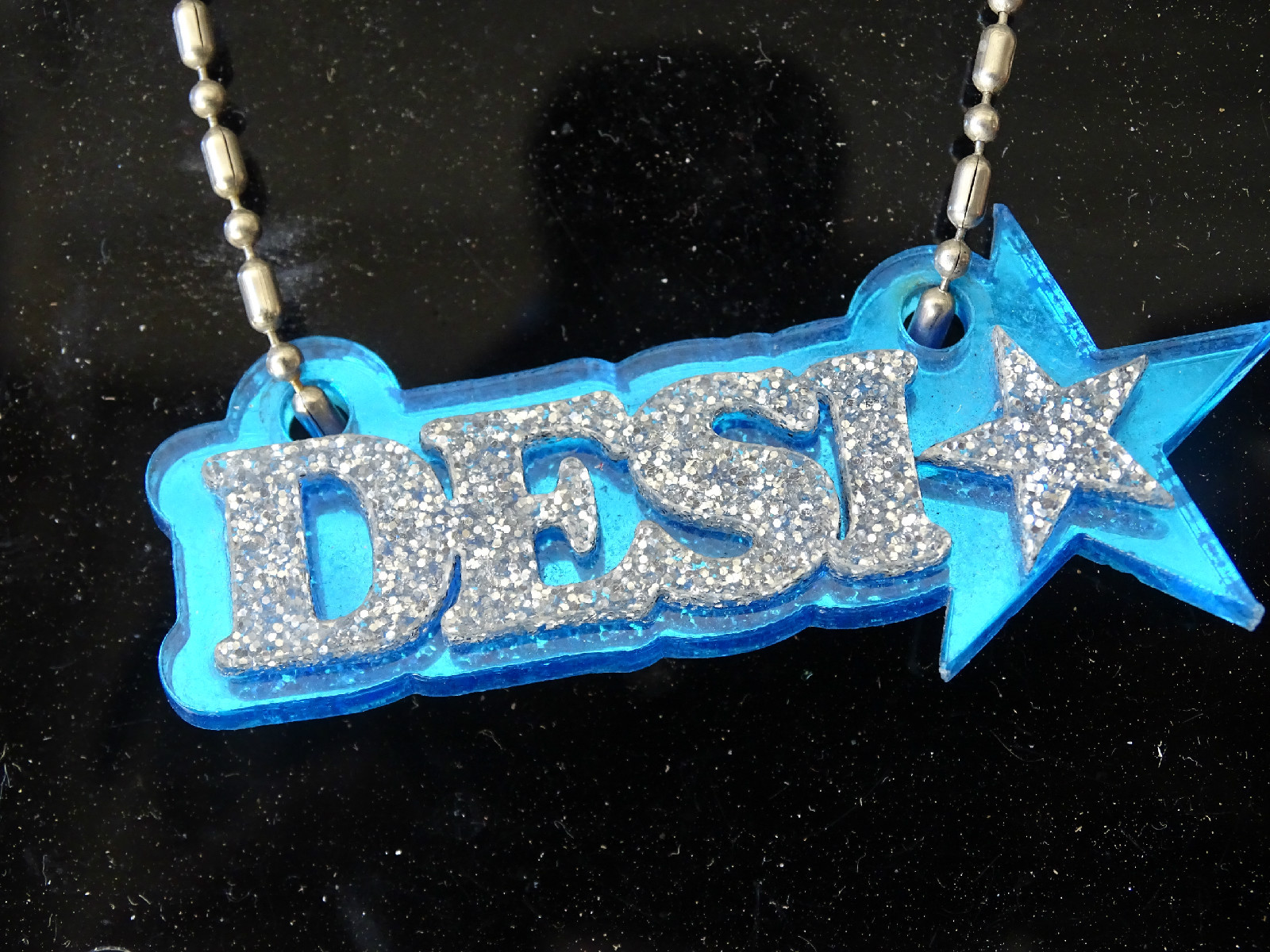 Personalized Name Necklace Custom Name Plate Acrylic Mirror Name Necklace Laser