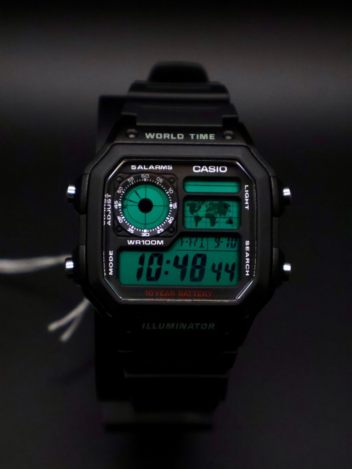 “Radar” | Casio World Time Illuminator | Royale | AE-1200WH | 🟢 | Custom | MOD